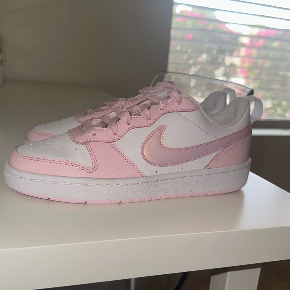 Nike Pink and White Sneakers